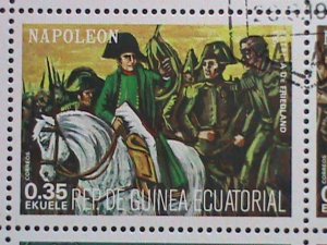 GUINEA EQUATORIAL STAMP- THE STORY OF NAPOLEON CTO-MNH STAMP SHEET  VERY RARE