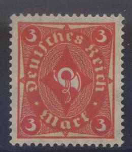 GERMANY. -Scott 151 - Definitives -1921- MLH - Red & Yel -Single 3m Stamp