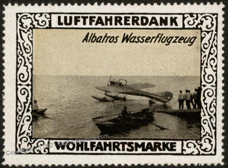 Germany WWI  Albatross Waterplane Air Force Memorial Luftfahrerdank Flig G102810