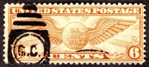 1934, US 6c, Winged Globe, Used, Sc C19