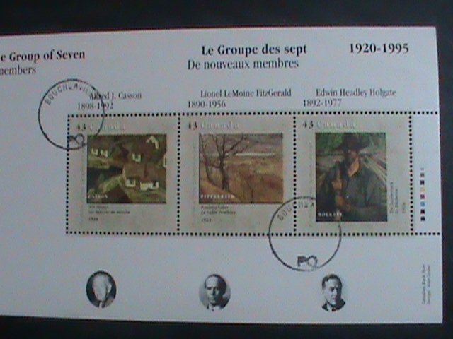 ​CANADA STAMP:1995 SC#1561 THE GROUP OF ORIGINAL 7 MEMBERS- CTO MINI SHEET