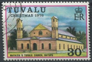 Tuvalu Sc#41 Used, 30c multi, Christmas 1976 (1976)