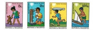 Maldives 1979 - Year of the Child - Set of 4 Stamps - Scott #800-3 - MNH