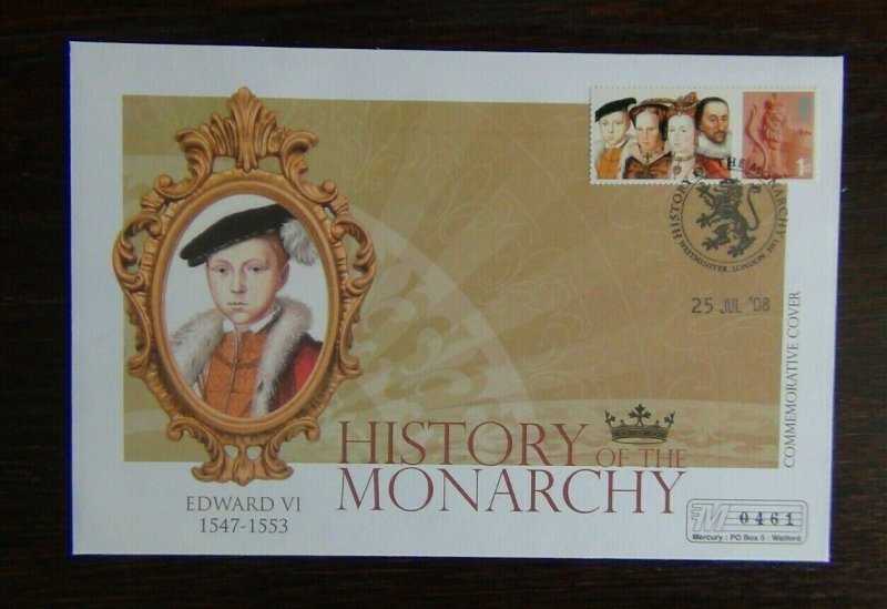 Great Britain 2008 History of the Monarchy Edward VI Cover 