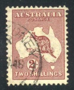 Australia #125 Kangaroo and Map, used (5.25)