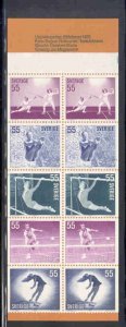 Sweden Sc 918a 1972  Lady Athletes stamp booklet of 10 mint NH