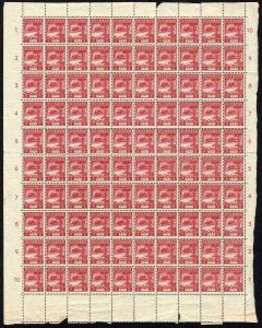 Malaysia Japan Occ SGJ300 4c Carmine-rose Sheet of 100 Scarce