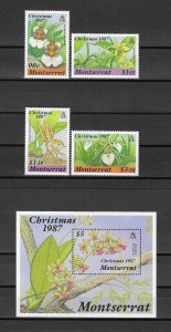 MONTSERRAT 1987 SG 734/7 + MS 738 MNH Cat £16