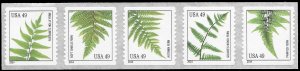 #4848-4852 (49c Forever) Ferns Coil Strip of 5 2014 Mint NH