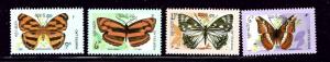 Laos 386-89 MNH 1982 Butterflies partial set