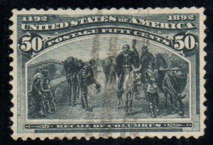 USA #240 XF, light cancel, well centered, CHOICE!