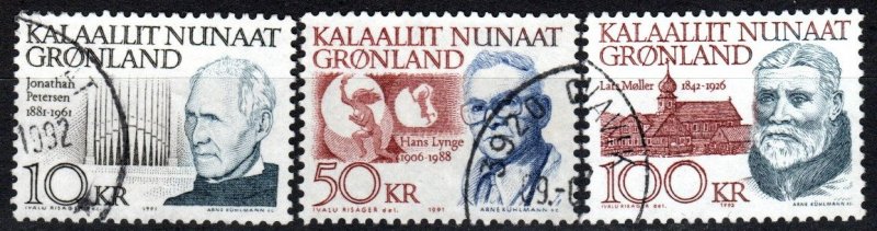 Greenland #242-3, 249 F-VF Used CV $48.00 (X4179)