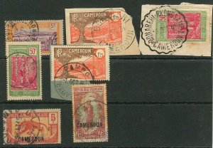 44769 - CAMEROON - POSTAL HISTORY: Small lot of used stamps with nice POSTMARKS-