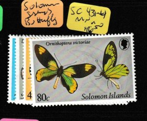 Solomon Islands Butterfly SC 431-4 MNH (7gdv) 