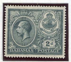 BAHAMAS; 1930s early GV Anniversary issue Mint hinged 2d. value