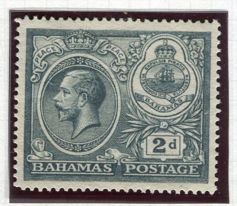 BAHAMAS; 1930s early GV Anniversary issue Mint hinged 2d. value