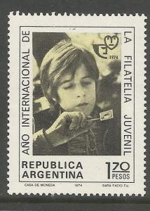 ARGENTINA  1055  MNH,  WORLD YOUTH PHILATELY YEAR