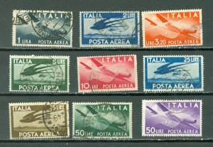 ITALY AIR #C106-114...SET...USED...$35.00