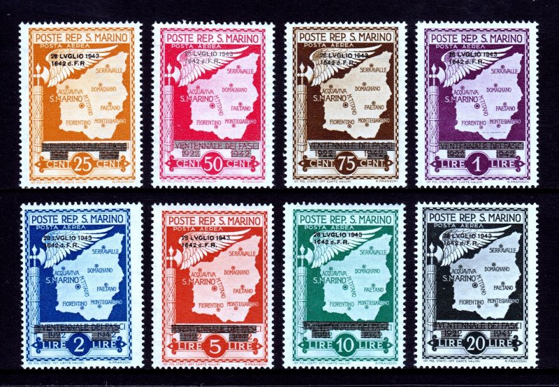 San Marino - Scott #C26-C33 - MH - See description - SCV $12