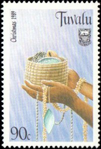 Tuvalu #529-532, Complete Set(4), 1989, Seashells, Never Hinged