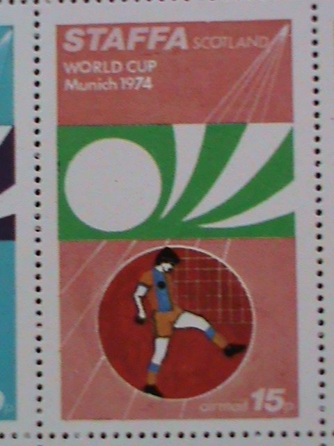 STAFFA-SCOTLAND-1974-PROMOTION-WORLD CUP SOCCER MUNICH'74 MNH S/S -EST.$12