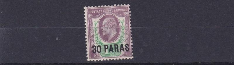 BRITISH LEVANT  1906         S G  16   30PI ON 1 1/2D MH   