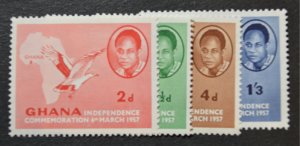 Ghana Sc # 1-4, VF MNH