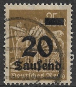 GERMANY 1923 20th m on 25m FARMERS Issue Sc 245 VFU