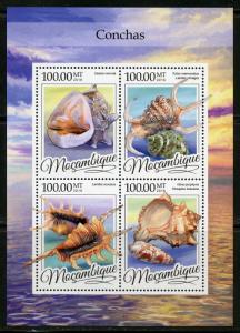 MOZAMBIQUE 2016 SEASHELLS  SHEET MINT NH