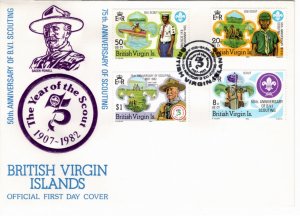 Virgin Islands (British) 1982 Sc 438-41 FDC-2