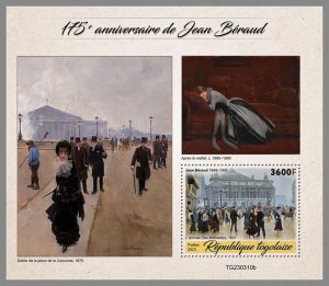 TOGO 2023 MNH 175th anniversary of Jean Béraud Paintings S/S #310b