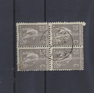 Portugal 1924 Postmark FUNCHAL 4xCERES block 20 c. Sc#283 YT#280 Mi#275 Mf#280