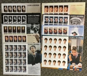 3786/5012  Legends of Hollywood  Lot of 9 sheets  FV $75.20   2003-2005