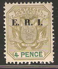 Transvaal  South Africa  4 Pence E.R.I.   