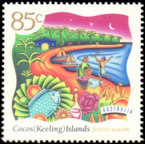 Cocos Islands #323-325, Complete Set(3), 1997, Never Hinged