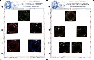 Sanda Island Stamp Collection on 5 White Ace Pages, John Kennedy