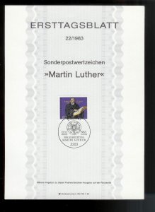 GERMANY (52) Ersttagsblatt FDC Presentation Cards