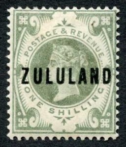 Zululand SG10 1/- jubilee m/m Cat 150 pounds