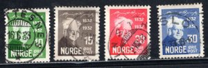 Norway #154-157  Used  VF    CV $6.75  ....   4570866