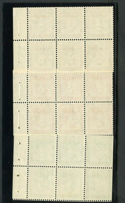 NEW ZEALAND   SCOTT#226/28 VAR SG#603s 605a 606a INV WMK BOOKLET  PANES  MINT NH 