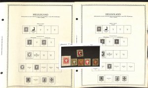 Heligoland Stamp Collection on 2 Minkus Specialty Pages, British Colony 1867-79