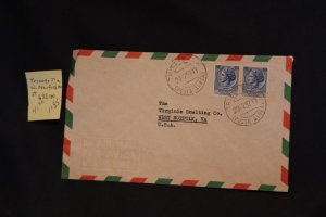 Italy 632 (pr) on cover Trieste to W. Norfolk VA (#1185)