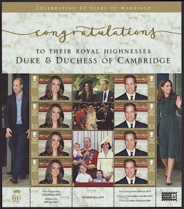 Isle of Man 2021 MNH Stamps Mini Sheet Scott 1435I Prince William Wedding Anniv