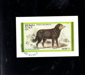 OMAN 1973  NEWFOUNDLAND DOG    MINT  VF NH  O.G S/S  CTO (o9a)