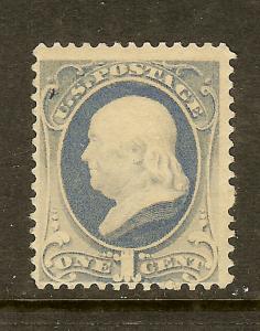 United States, Scott #206; 1c Franklin, Unused