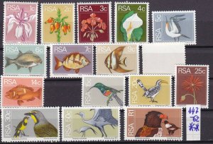 SÜDAFRIKA SOUTH AFRICA [1975] MiNr 0447-62 ( **/mnh ) Tiere