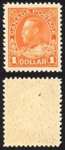 Canada SG255 One Dollar Orange Very Fine M/M (HM) Unitrade Cat 150