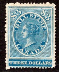 van Dam FB17, $3, perf 12.5, MNHOG, Canada, 1864 First Bill Issue