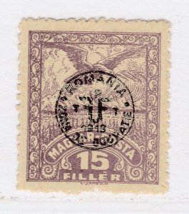 Hungary Romanian Occupation DEBRECEN Issue 1919 Glazed Pap. 15f MH* A28P10F26928