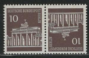 Germany Berlin Scott # 9N251b, mint nh, tete beche, Mi # K5